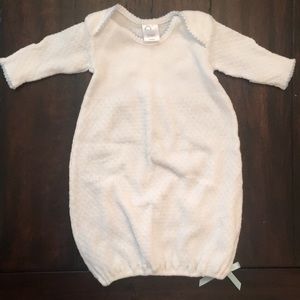 Newborn Paty Gown with Blue Trim